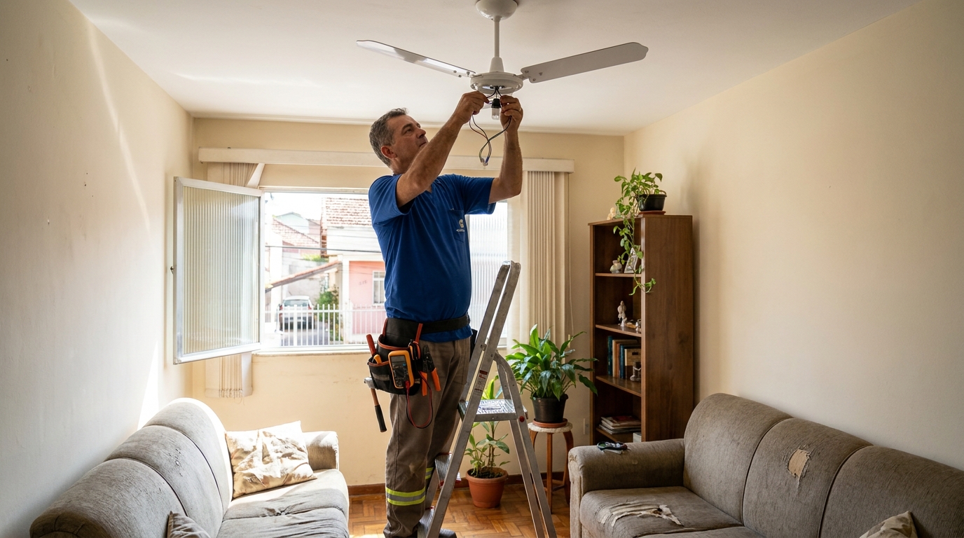 Montagem de Ventilador em Itajaí‑SC