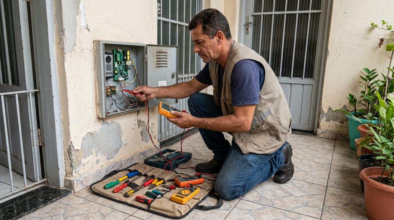 Troca de Fiação de Interfone em Itajaí‑SC